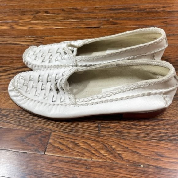 Vintage Beltrami Leather Men slip on soft loafer Shoes white made in Italy US11 - Picture 2 of 4